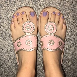 Jack Rodgers baby pink sandals